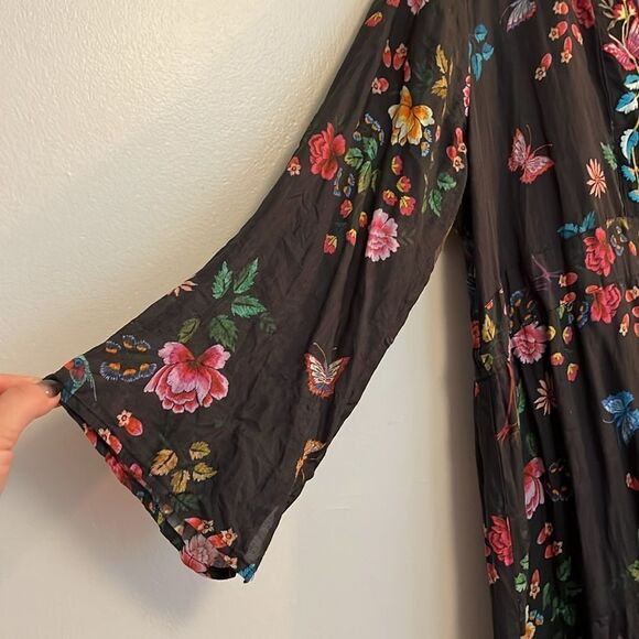 Johnny Was Boho Tie Back embroidered floral Dress Size medium - Picture 5 of 12